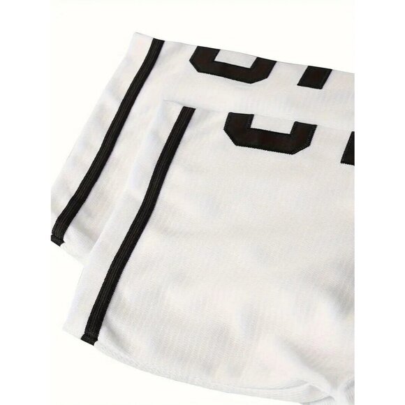 Sandlot Baseball Jersey Squints #5 White / Black Stitched Men's - Picture 5 of 6
